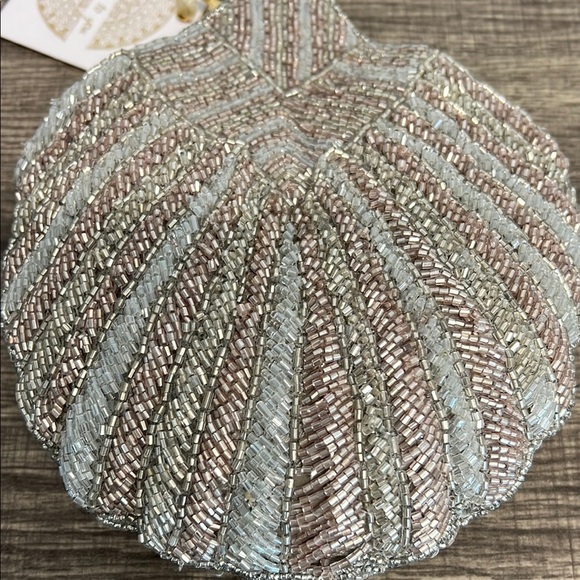 Beaded Mini Bag In Silver & Pink - Picture 6 of 6